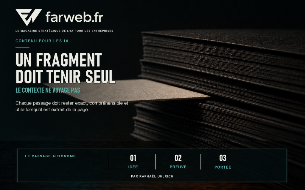 Couverture Farweb : écrire un paragraphe autonome pour les réponses IA