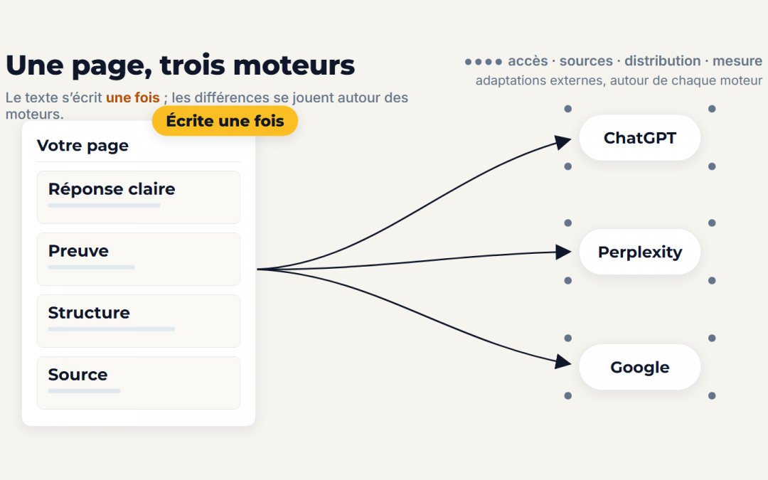 ChatGPT, Perplexity, Google : faut-il réécrire vos pages trois fois ?