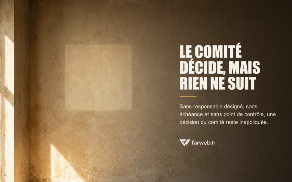 Sur un mur patiné, un rectangle plus clair marque l’emplacement de ce qui a été décroché.